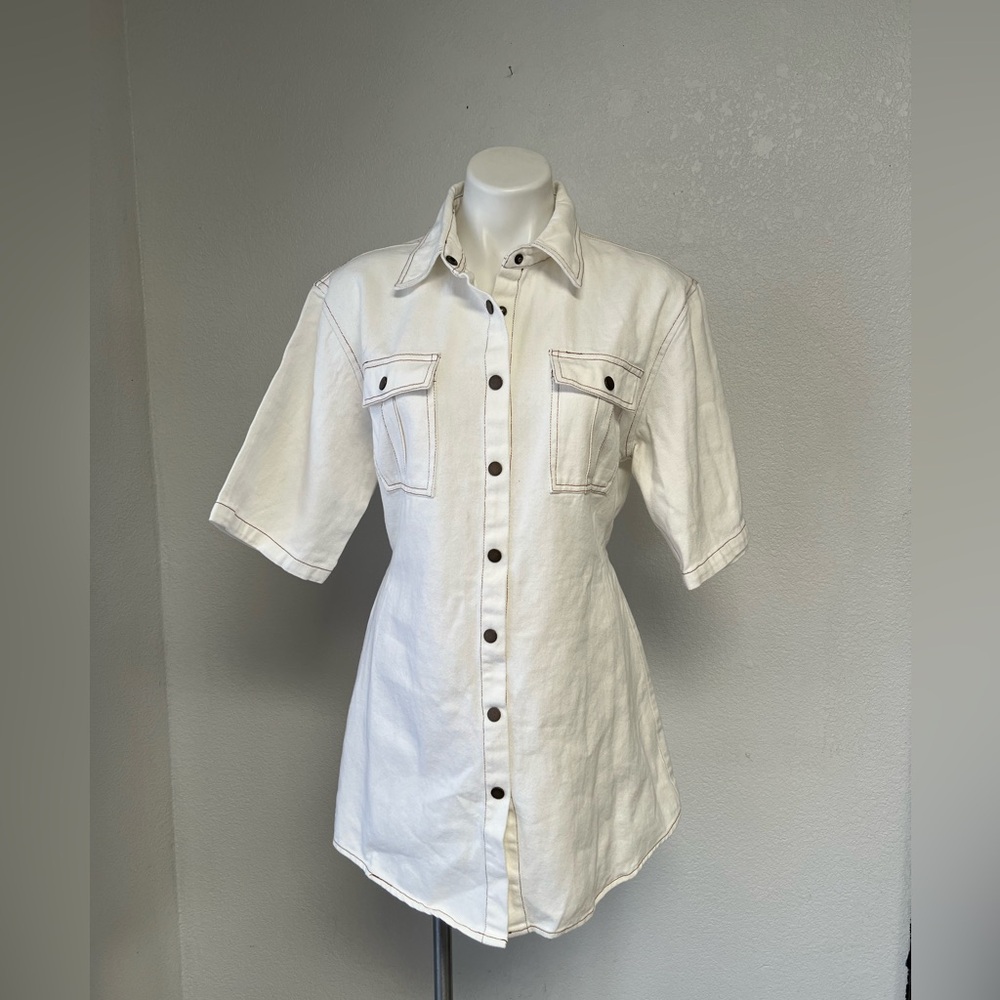 Petal & Pup Hailey Denim Mini Dress 8 NWT Costal Cowgirl Western inspired - Picture 4 of 11